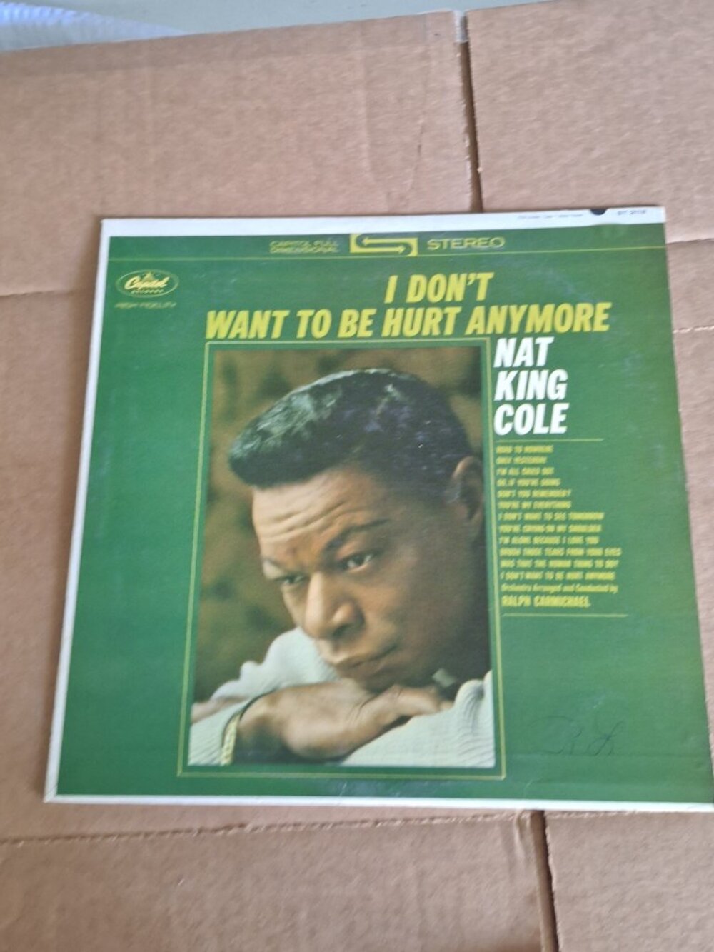 nat king cole i don't want to be hurt anymore lp record